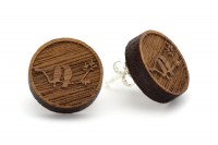 Vögel Gravur Holzohrringe Vögel Gravur Holzohrringe