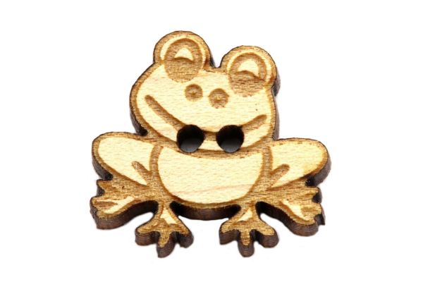 Holzknöpfe Frosch