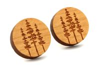 Vorschau: Wald Ohrstecker Holzohrringe Vorschau: Wald Ohrstecker Holzohrringe