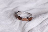 Ring Love Hearts aus silber und Nussbaum Holz Ring Love Hearts aus silber und Nussbaum Holz