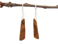 Holzschmuck Ohrringe natürliche Maserung Pflaumenholz Holzschmuck Ohrringe natürliche Maserung Pflaumenholz