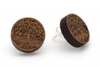 Baum des Lebens Gravur Holzohrringe Baum des Lebens Gravur Holzohrringe