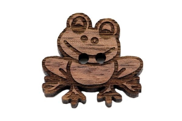 Holzknöpfe Frosch