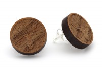 Hirsch Gravur Holzohrringe Hirsch Gravur Holzohrringe