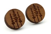 Wald Ohrstecker Holzohrringe Wald Ohrstecker Holzohrringe
