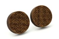 Lebensblume Ohrstecker Holzohrringe Lebensblume Ohrstecker Holzohrringe