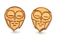 Eule Ohrstecker Holzohrringe Eule Ohrstecker Holzohrringe