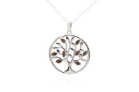 Lebensbaum Halskette Nussbaum Holz 925 Silber Lebensbaum Halskette Nussbaum Holz 925 Silber