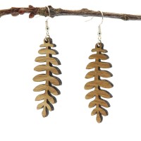 Holzohrring Eschenblatt Eiche natürlich Holzohrring Eschenblatt Eiche natürlich