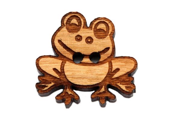 Holzknöpfe Frosch