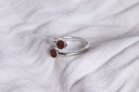 Ring Circle Pair aus silber und Nussbaum Holz Ring Circle Pair aus silber und Nussbaum Holz