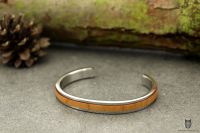 Armreif Shine Silber mit Kirschholz Armreif Shine Silber mit Kirschholz