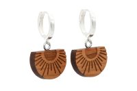 Sun Creole Holzohrringe Silber 925er Sun Creole Holzohrringe Silber 925er