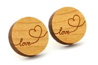 Love Ohrstecker Holzohrringe Love Ohrstecker Holzohrringe
