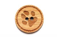 Holzknöpfe Gravur Pfote 12-30mm Holzknöpfe Gravur Pfote 12-30mm