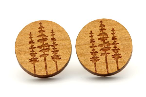 Wald Ohrstecker Holzohrringe