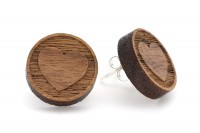 Herz Gravur Holzohrringe Herz Gravur Holzohrringe