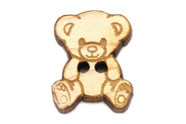 Holzknöpfe Teddybär