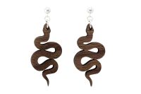 Schlange Holzohrringe Schlange Holzohrringe