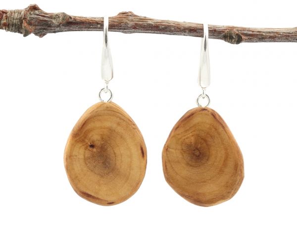 Ohrringe Holz natürliche Optik Ohrschmuck