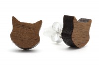 NaturPur Katzenkopf Holzohrringe NaturPur Katzenkopf Holzohrringe