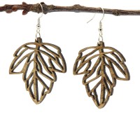 Vorschau: Holzohrring Blattzauber Eiche Holzschmuck Vorschau: Holzohrring Blattzauber Eiche Holzschmuck