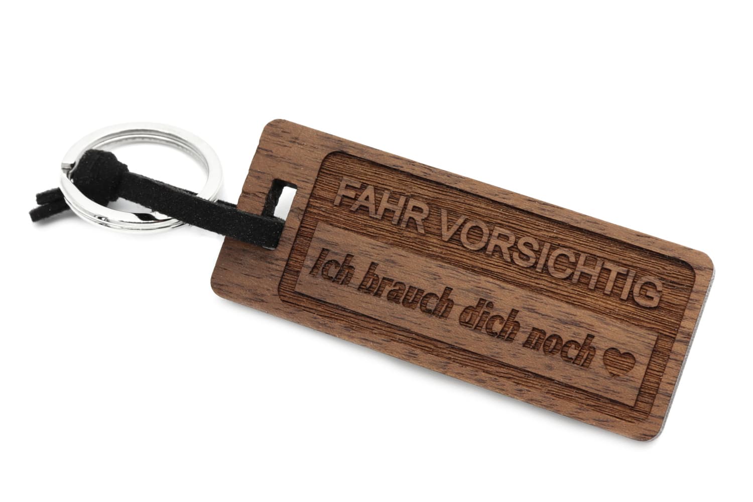 Fahr Vorsichtig Holz Schlüsselanhänger