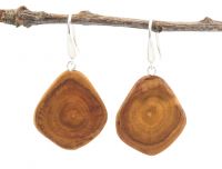 Ohrringe Holz natürliche Optik Pflaumenholz Ohrringe Holz natürliche Optik Pflaumenholz