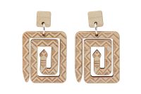 Boho Schlange Holzohrring Hängend Boho Schlange Holzohrring Hängend