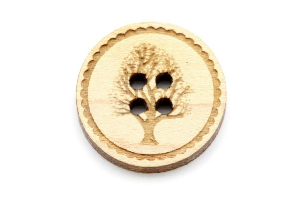 Knöpfe aus Holz Gravur Baum des Lebens Ahorn Lebensbaum